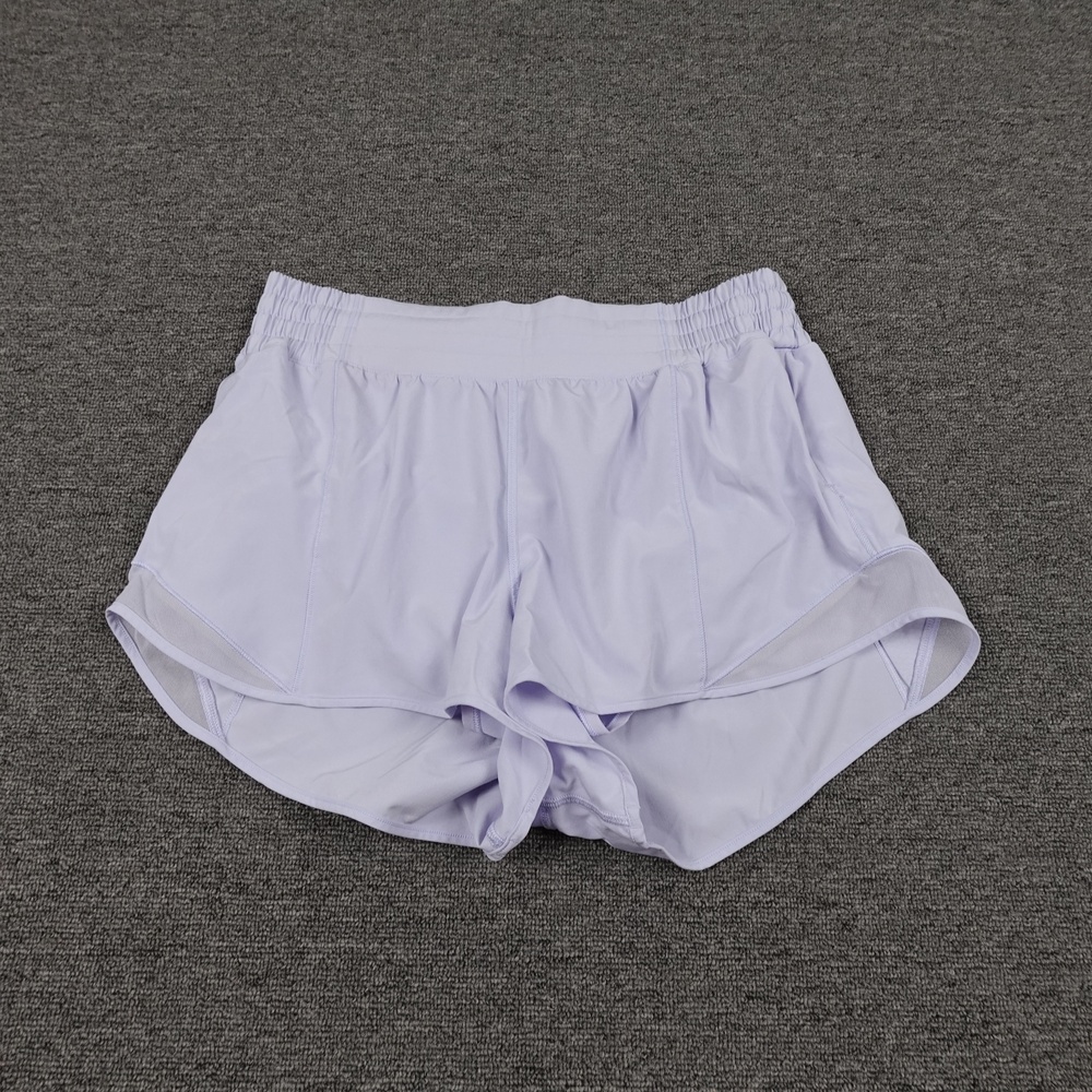 Lululemon Hotty Hot Shorts Womens 10 Purple High Rise Lined 2.5 In Running Gym